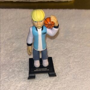 Blue and White Basketball Player Figure Action Toy
